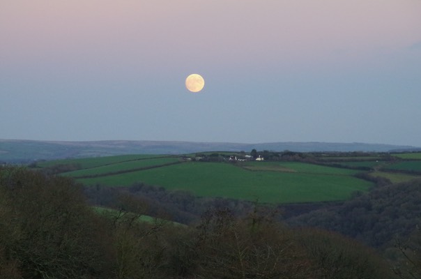 Moon over Exmoor